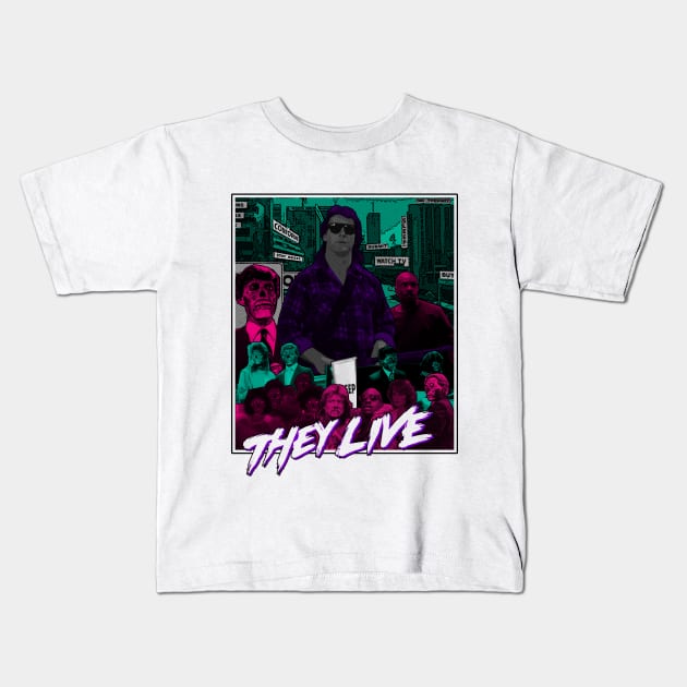 They Live - White Kids T-Shirt by WithinSanityClothing